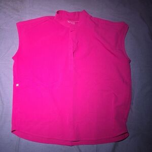 Figs Raspberry Sorbet Rafaela™  Women's Oversized Scrub Top- L